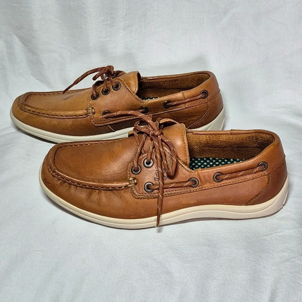 SAS Decksider old sand color mocassin boat shoes mens 8 Medium NEW‎